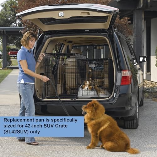 MidWest Homes for Pets Replacement Pan 42 Inch Long Midwest SUV Dog Crate; 41.34L x 20.48W x 1.19H Inches; 24PAN; Black - Image 2