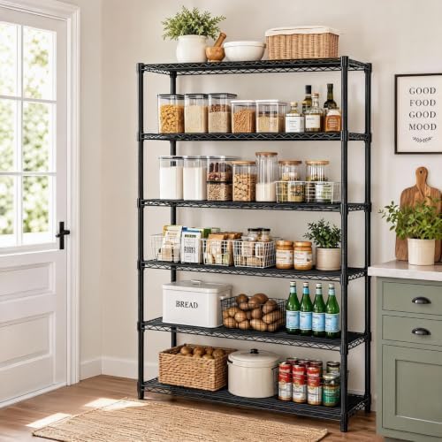 Garvee 6-Tier Wire Shelving 3840LBS Heavy Duty Storage Shelves Garage Rack - Image 5