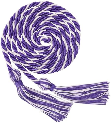 GraduationMall Graduation Honor Cord 68" Purple White - Image 2