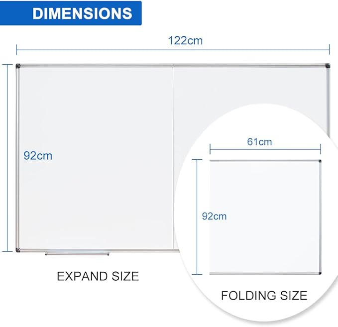 Large Magnetic Whiteboard 48 x 36 Inch, Foldable Dry Erase White Board - Image 3