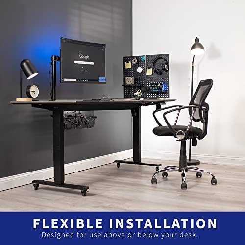 VIVO Black Clamp-on 12 x 20 inch Desk Pegboard, PP-DK12B - Image 5