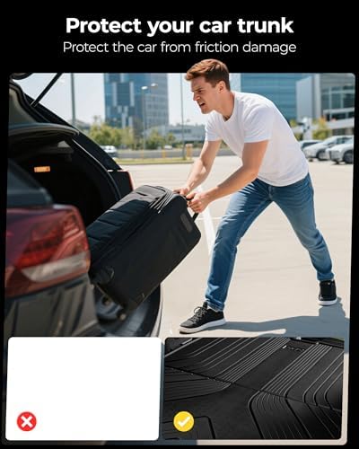 3W Cargo Mat & Backrest Mat for Nissan Pathfinder 2022-2026 7&8 Seats,Black - Image 6