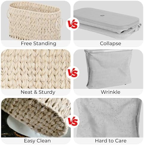 GRANNY SAYS Slim Toilet Paper Storage, Wicker Basket for Bathroom Storage - Image 3