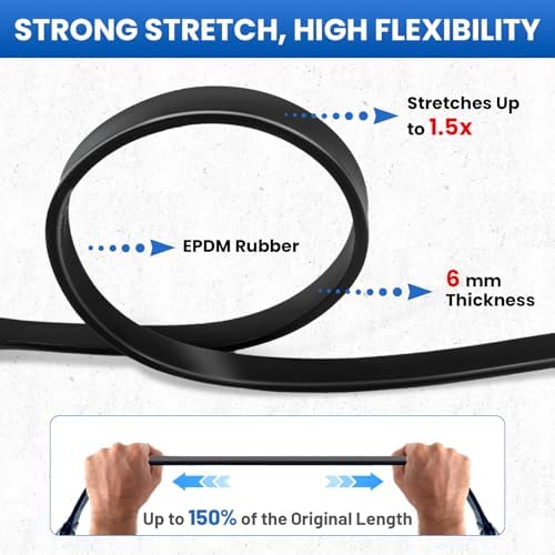 ROBLOCK 15" (20 Packs) Bungee Cords with Hooks Rubber Tarp Straps with 150% Max Stretch, 100% EPDM Bungee Cords with Metal Crimped S Hooks, Ideal for Securing Tarps, Cargo, Canvases, Weatherproof - Image 5