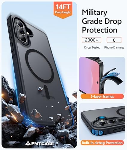 FNTCASE for Galaxy A37/A36 5G Phone Case, Fit for Magsafe, Screen Protector - Image 5