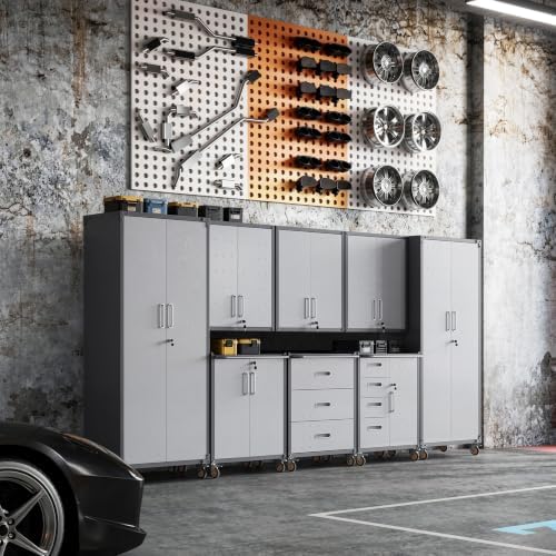 8-Piece Garage Storage Cabinets System Heavy Duty Workshop Set - Image 3