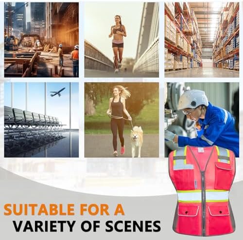 HYCOPROT Safety Vest for Women Mesh Reflective Lady High Visibility Construction Work Vest Meets ANSI/ISEA Standards - Image 6
