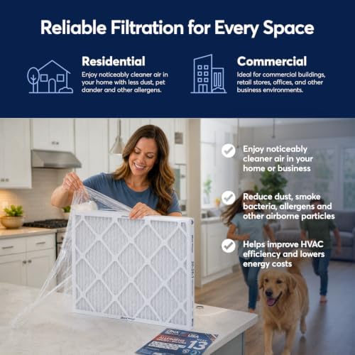 BNX TruFilter 18x24x1 Air Filter MERV 13 AC Filter, HVAC Furnace Filter, 6 Pack (ACTUAL SIZE 17.69"x24.69"x0.75") Allergies, Dust, Pet Dander & Smoke - MADE IN USA - MPR1500 / FPR 10 - Image 7