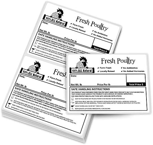 Morepack Poultry Freezer Labels, 50 Pcs 4x3 Inches by Morepack