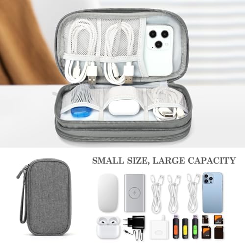 FYY Electronic Organizer, Travel Tech Pouch Bag, Cable Organizer Dark Grey - Image 6