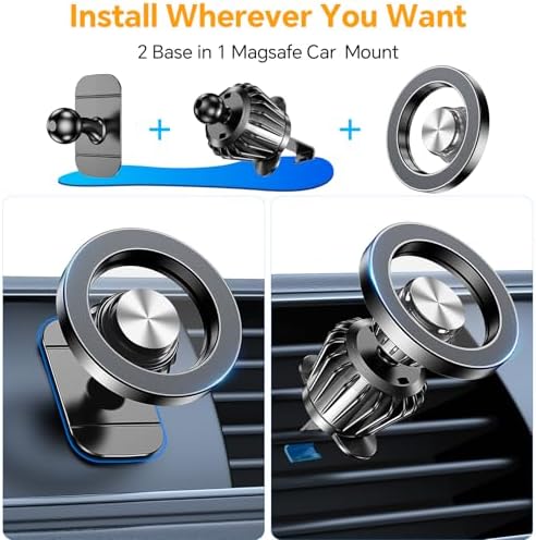 Kaistyle for Magsafe Car Mount【Strong Magnet】 Magnetic Phone Holder for Car Phone Holder Mount Dash Mounted Holders Phone Holders for Your Car Accessories for Women Men for iPhone 18 Pro Max 17 16 15 - Image 2