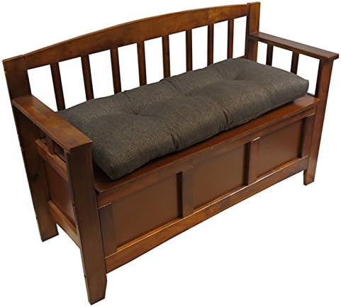 Klear Vu The Gripper Non-Slip Tufted Bench Cushion for Indoor Furniture, Assembled in USA, Entryway Storage, Bay Window, Corner Nook or Piano Seat, 35 Inches, Solid Flame - Image 6