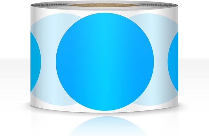 500 PCS Dot Sticker Tape 2" Inch Round Color Coding Labels Removable Writable by EVQ
