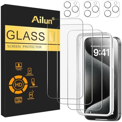 Ailun Screen Protector + Camera Lens Protector for iPhone 15 Pro Max by Ailun