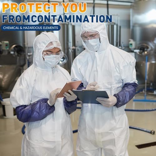 CAREGY 2 Pack/25 Pack Hazmat Suits Disposable Protective Coveralls - Image 6