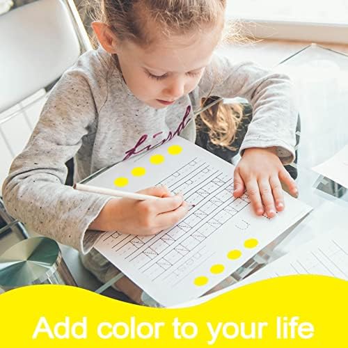 1400 PCS Yellow Dot Stickers Round Coding Labels Circle Dots Labels Stickers Polka Circle Dot Stickers Label Sticker for Office,Classroom,Papers Etc - Image 4