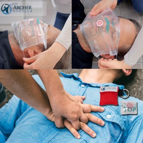 CPR Keychain Face Shields with One-Way Valve, 25 Pack - Image 5