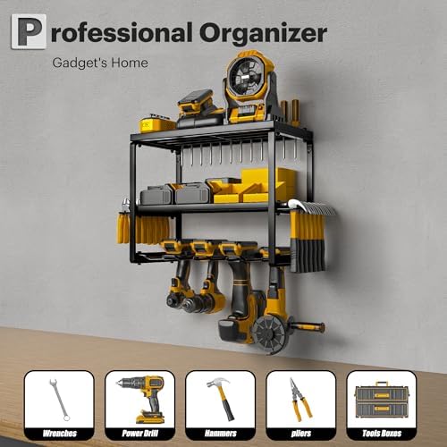 Spampur Power Tool Organizer, 3 Layers 4 Drill Holder Wall Mount - Image 2