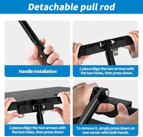 2PCS Connectable Heavy Duty Furniture Dolly, 880 lbs, Removable Handle - Image 4