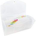 JAM PAPER Accordion Folders - 13 Pocket Plastic Expanding File - Check Size - 5 x 10 1/2 - Clear - Sold Individually by JAMPaper