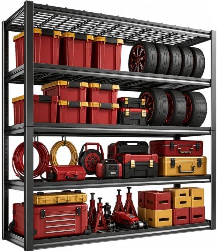 Garage Shelving, 5-Tier Heavy Duty Metal Storage Shelves, 3000 LBSAdjustable Storage Rack for Garage, Warehouse, Basement, 35.4" W x 17.7" D x 72" H by Notmise