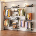 Garvee L4 Wall Mounted Pipe Closet System, Matte Black by Garvee