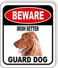 BEWARE IRISH SETTER GUARD DOG Aluminum Composite Outdoor Sign 20" x24" Metal Security Notice for Yard, Fence, Porch, Property, and Business – No Trespassing, Warning, Attack Dogs, Protection by WorkHouseSigns