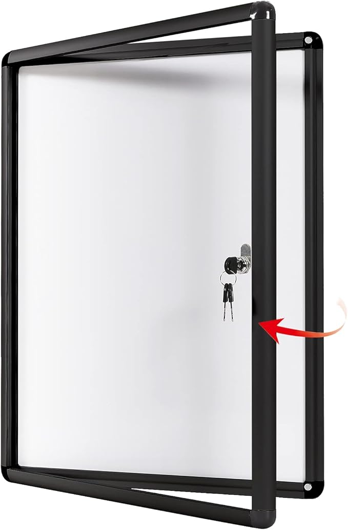 SWANCROWN Enclosed Bulletin Boards Magnetic Glass Covered Notice Information by SWANCROWN