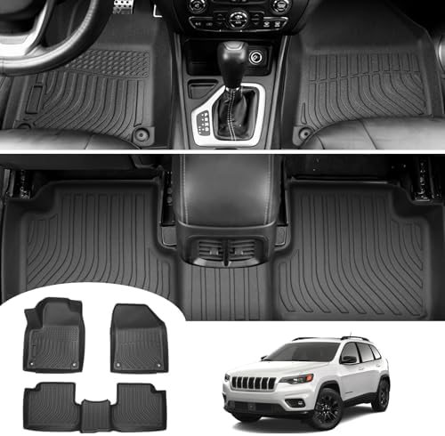 Cartist Floor Mats for Jeep Cherokee 2016-2023 (Not for Grand Cherokee), All Weather Floor Mat for Cherokee Accessories, Heavy Duty Car Mats, Car Accessories - Image 2