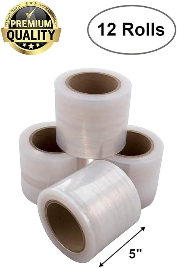 ABC Packing Plastic Wrap for Moving Furniture 5 x 1000 x 80, Self-Adhering - Image 2