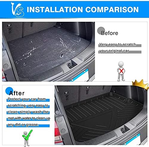 KUST Trunk Cargo Mat for 2021-2025 2026 Chevy Trailblazer Accessories, All Weather Cargo Liner TPE Rubber Raised Edge (Only for Cargo Deck in Lower Position) - Image 6