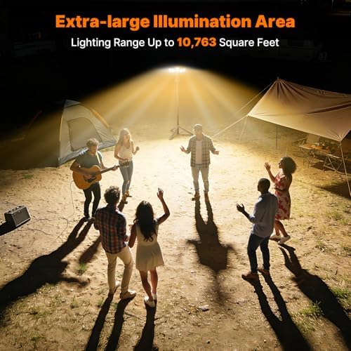 OGERY Camping Lights with Stand & Remote, 10000mAh Rechargeable Work Light - Image 5