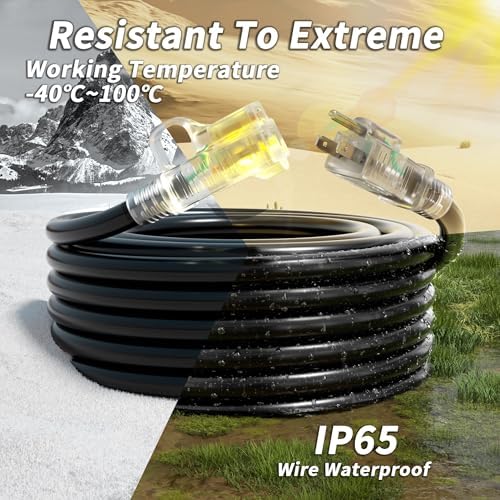 PlugSaf 14/3 Gauge 300 FT Extension Cord Outdoor, Heavy Duty Extension Cord - Image 4