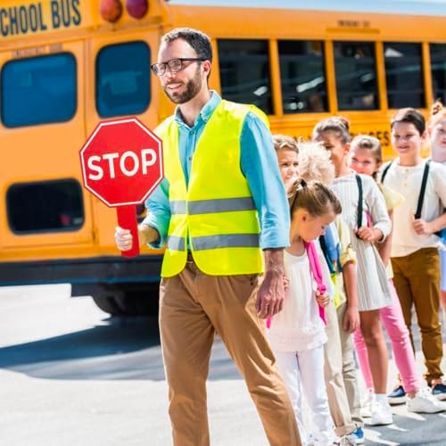12 Pcs Stop and Go Signs Double Sided Handheld Sign Red Green Light Sign Waterproof Crossing Guard Road Signs for Kids Teaching Traffic Safety, 9.84 x 5.91 Inch(Octagon) - Image 4