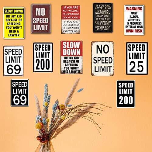 Slow Down Signs Children At Play Safety Signs For Street Caution Warning Kids Playing Safety Tin Sign Speed Limit Crossing Guard Stop Children Playing Yard Road Visual Signal Slow Down Hit My Kid - Image 2