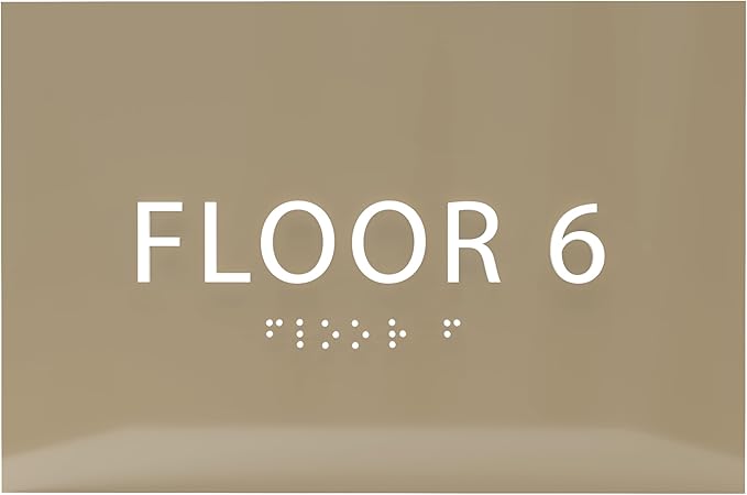 6" X4" Floor 6 Sign by ADACentralSigns