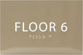 6" X4" Floor 6 Sign by ADACentralSigns