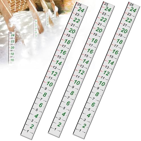 Attic Measuring Rulers - Attic Insulation R-Value Ruler,Thick Card Stock,25 inches,for Ceiling Insulators Insulation (200 per Pack) by Unknown