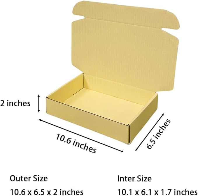 50 Pcs 10.6 x 6.5 x 2 inches Shipping Boxes - Image 2