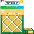 Filterbuy 24x30x1 Air Filter MERV 11 Pet & Allergy Defense (3-Pack) by Filterbuy
