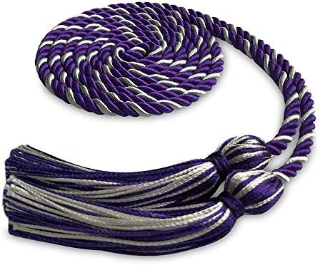 Endea Graduation Single Honor Cord Two-Color (Purple/Silver) by EndeaGraduation