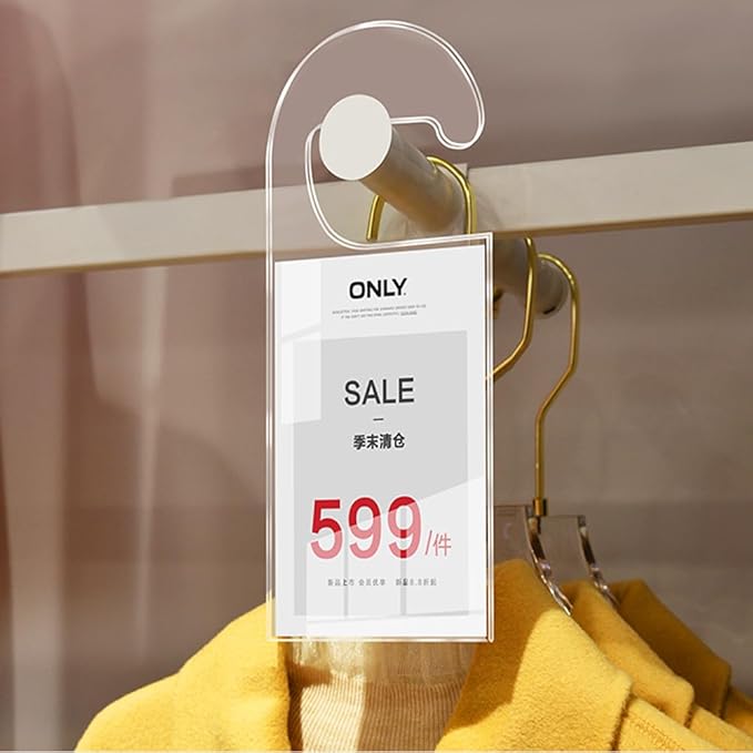 2 Pack Label Holder Price Tag Displays Sign Holder Data Card Holder Ads Display - Image 5