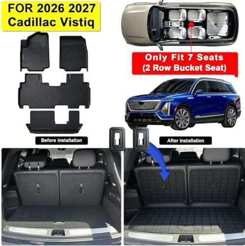 Floor Mats for 2026 2027 Cadillac VISTIQ（Vista） 7 Seat 2nd Row Bucket Seats - Image 2