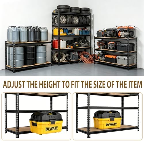 72" H Heavy-Duty Garage Shelving | Metal Garage Storage Racks, 3,500-pound Capacity; Adjustable Shelving for Garage Storage, Multi-Purpose Shelving Unit,72H*36.04W*16D - Image 4