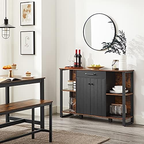VASAGLE Buffet Cabinet, Sideboard, 2 Doors, 47.2 x 11.8 x 31.5 Inches - Image 4