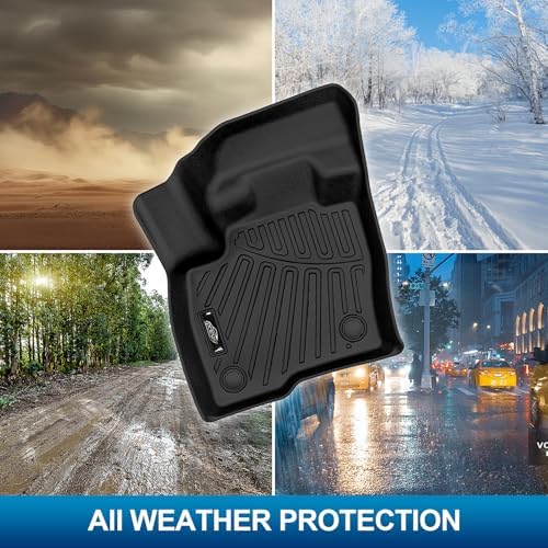 Peleus Floor Mats for Ford Edge 2015-2024 2025 2026,TPE All Weather Protection 2 Rows Car Floor Liners with Cargo Liner Backrest Mat for Ford Edge Trunk Mat+Backrest Mats+Floor Mats - Image 5