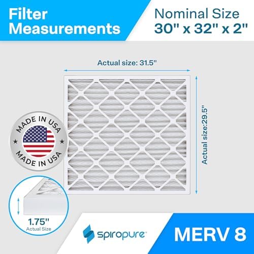 SpiroPure 30X32X2 MERV 8 Geothermal Air Filters - Made in USA (6 Pack) - Image 2