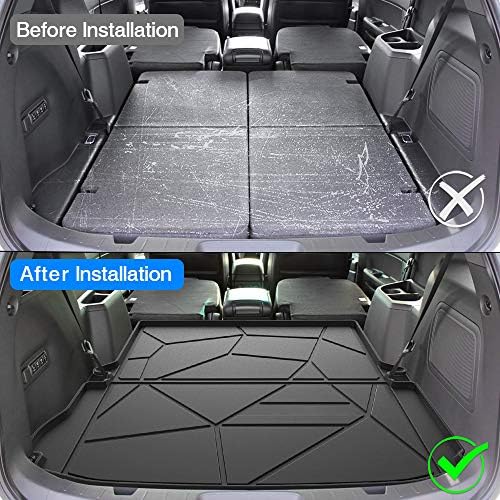 KUST Trunk Cargo Mat for 2011-2019 Ford Explorer, Rear Cargo Trunk Liner for Explorer Accessories All Weather Protection TPE Rubber Raised Edge - Image 3