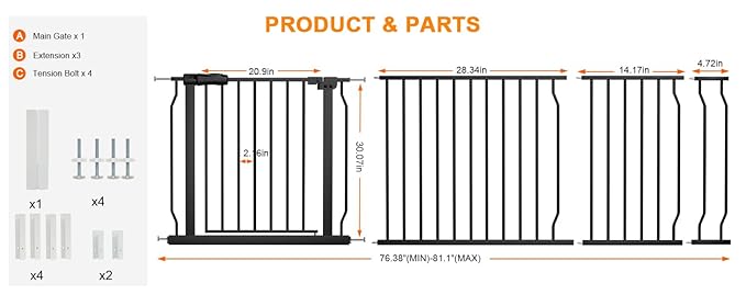 Extra Wide Baby Gate Extra Wide Extra Tall Dog Gates - Image 2