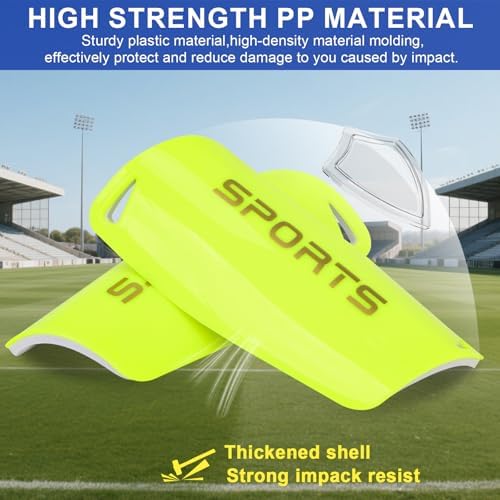Kids Soccer Shin Guards 2 Pairs Slip-in Youth Shin Pads for Boys Girls, Lightweight PP+EVA Soccer Protective Gear Fits with Shin Guard Sleeves(not Included), Toddler to Teen Sizes Multiple Colors - Image 3